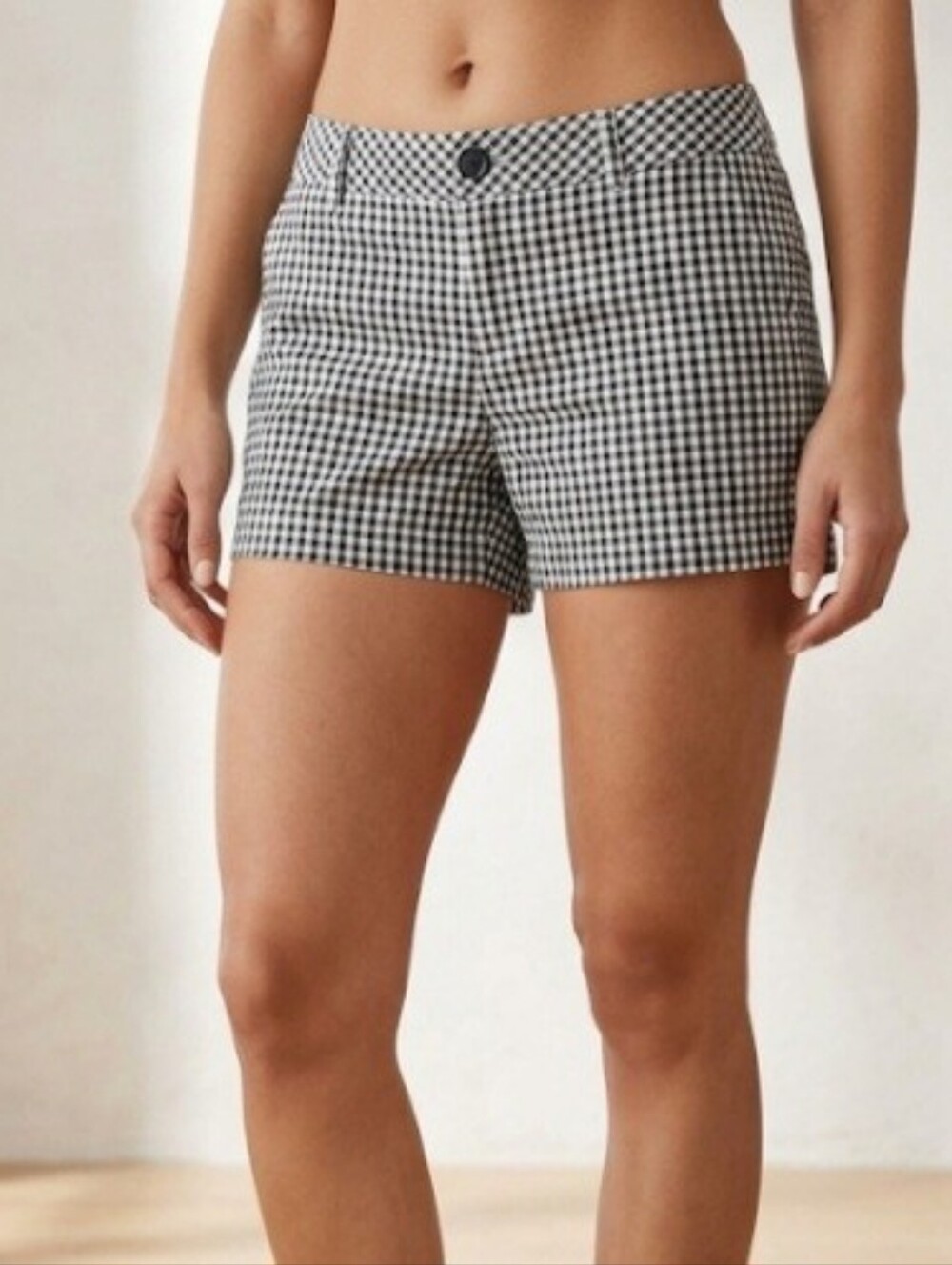 Maurices Black & White Gingham Bermuda Shorts 100% Cotton Size 9/20